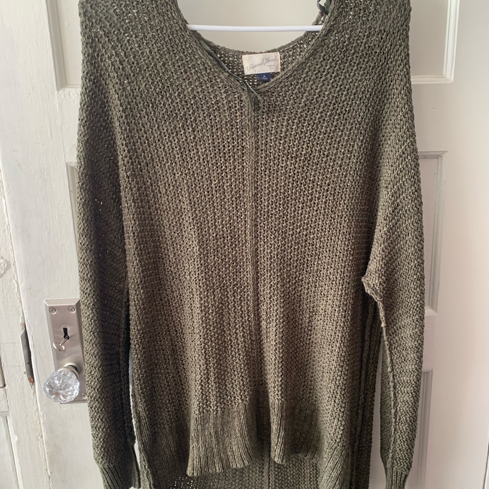 Army green sweater dress size m